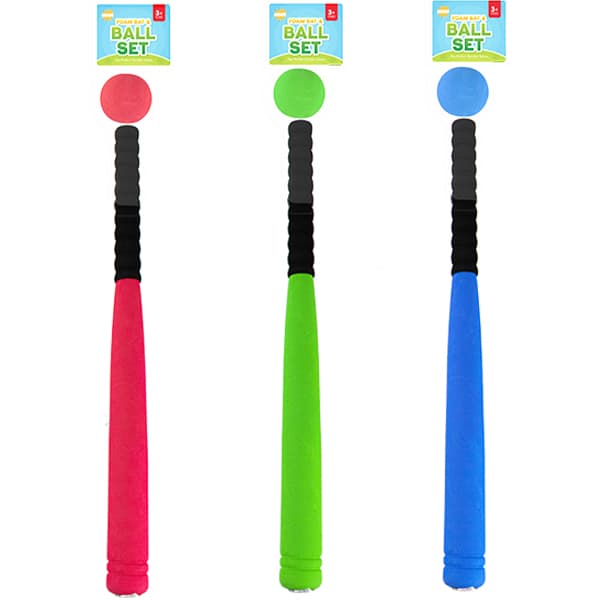 Children's Foam Rounders Bat & Ball Set in Assorted Colours for Age 3+