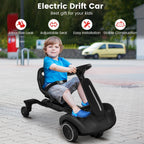 6V Electric Ride on Drift Car for Kids Aged 3-8 Years Old-Black