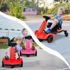 6V Electric Ride on Drift Car for Kids Aged 3-8 Years Old-Black