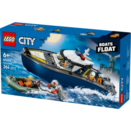 Lego City Police 60456 Police Boat Chase Toy Playset for Ages 6 and Up