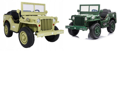 3 Seater Hotchkiss Willys Jeep Ride On 24v