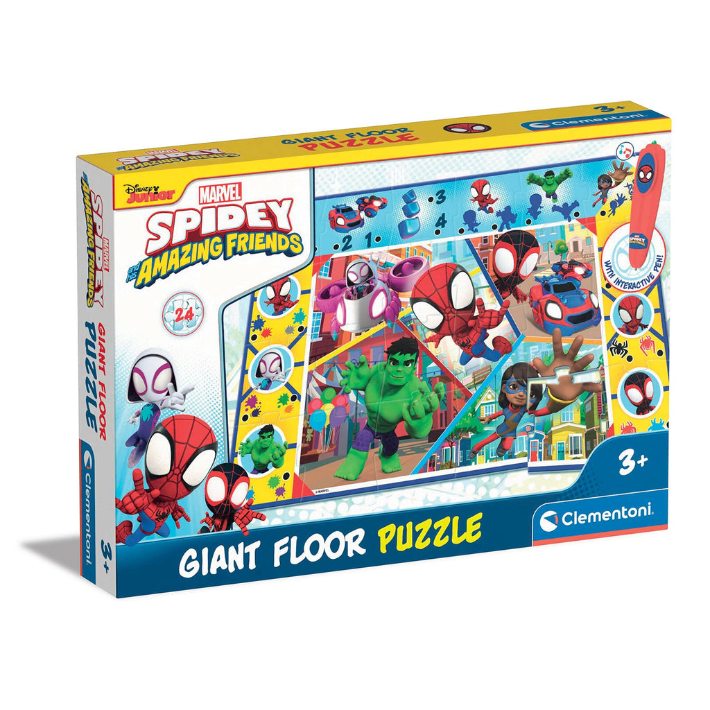Clementoni Marvel Spiderman Giant Floor Electronic Educational Game with Interactive Pen