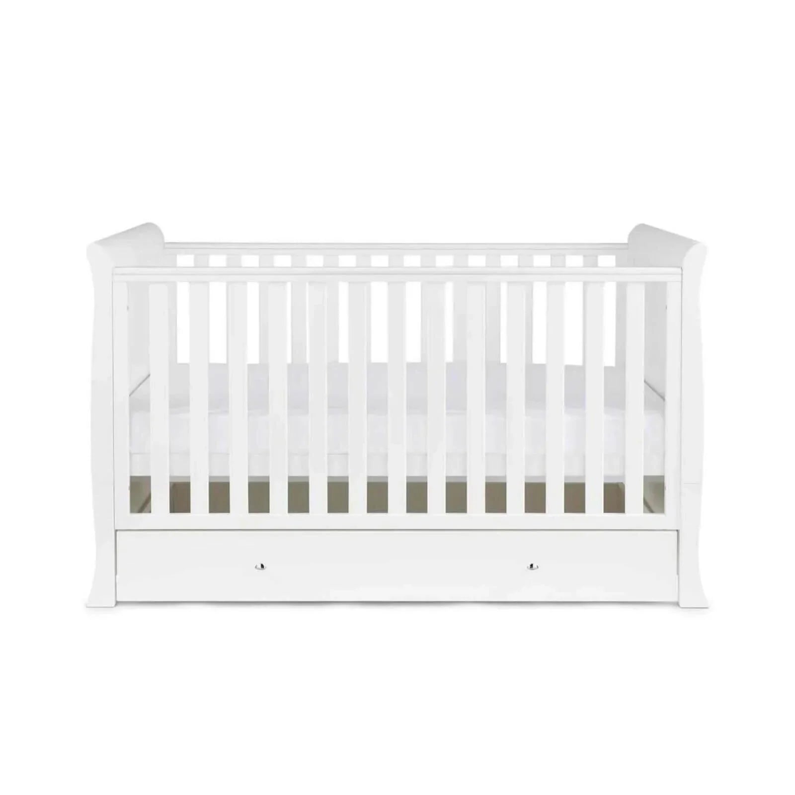 Ickle Bubba Snowdon Classic Cot Bed White - Without Mattress