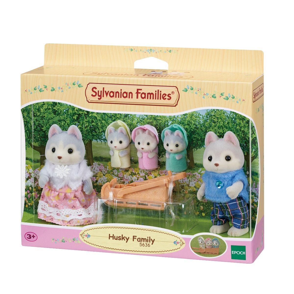 Sylvanian Families - Coffret de jeu Famille Husky pour les enfants de 3 ans et plus