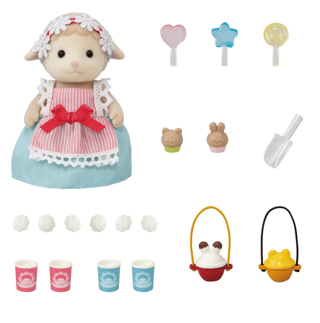 Sylvanian Families - Set da gioco con triciclo per la consegna dei popcorn per bambini dai 3 anni in su