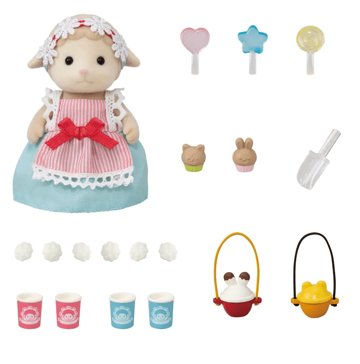 Sylvanian Families - Set da gioco con triciclo per la consegna dei popcorn per bambini dai 3 anni in su