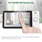 LeapFrog LF2936FHD Touch Screen Wi-Fi Smart Baby Monitor 5.5" 1080p Full HD Colour Display