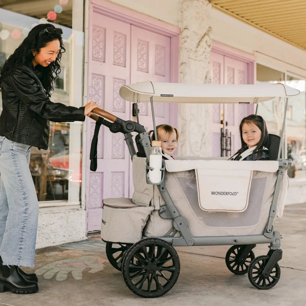 Wonderfold L4 Quad Stroller Wagon - Grey