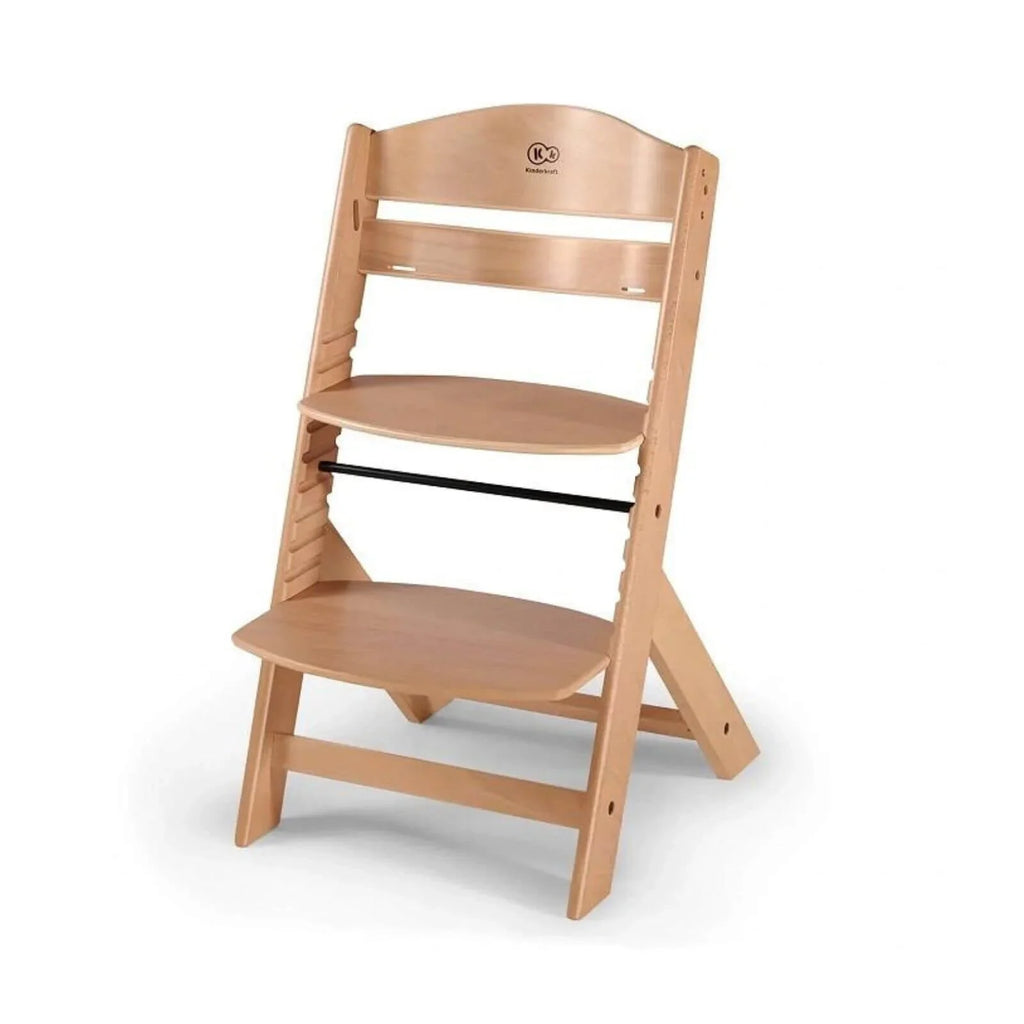 Kinderkraft Enock Wooden Highchair - Wooden Natural