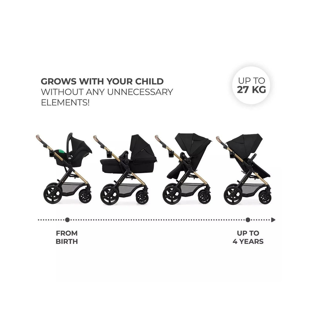 Kinderkraft Moov 2 3-in-1 Travel System - Black