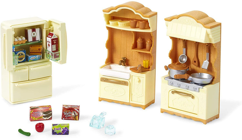 Sylvanian Families - Set da gioco da cucina, set di mobili per bambini dai 3 anni in su