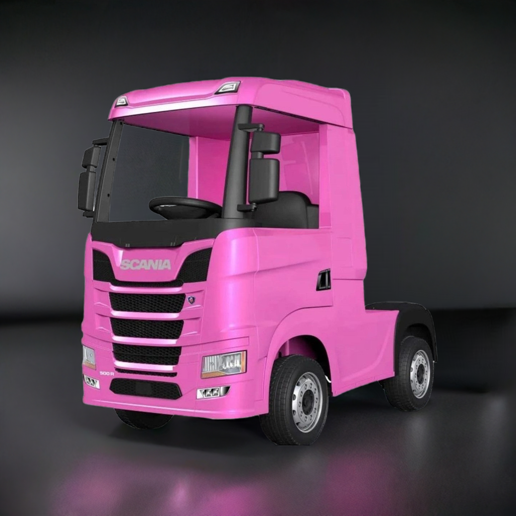 Scania Pink Ride On Truck & Trailer for Kids | 24V