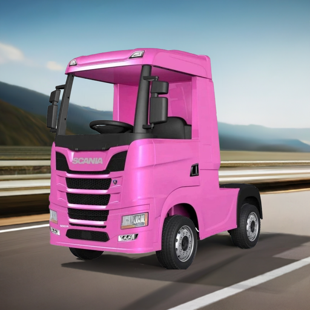 Scania Pink Ride On Truck & Trailer for Kids | 24V