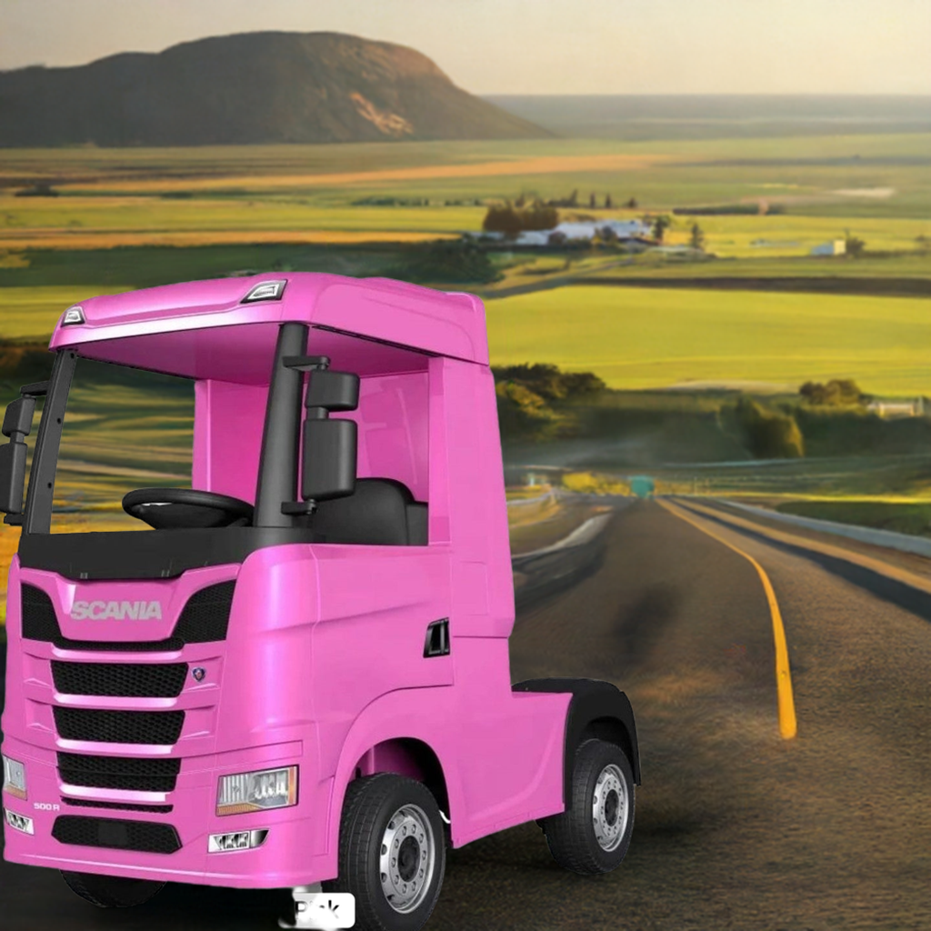 Scania Pink Ride On Truck & Trailer for Kids | 24V
