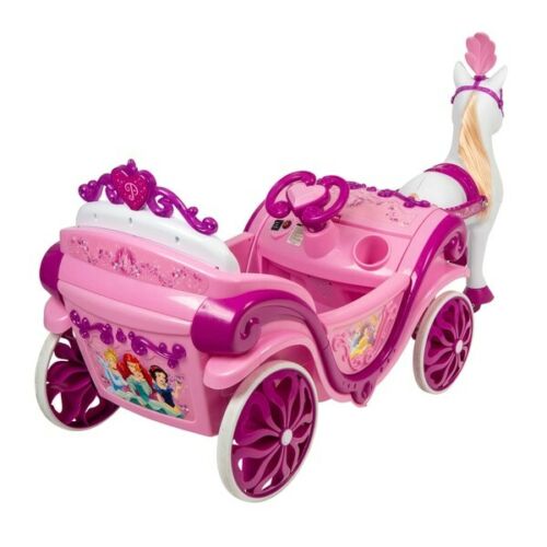 Kids Disney Princess 6v Electric Ride-on Horse & Carriage