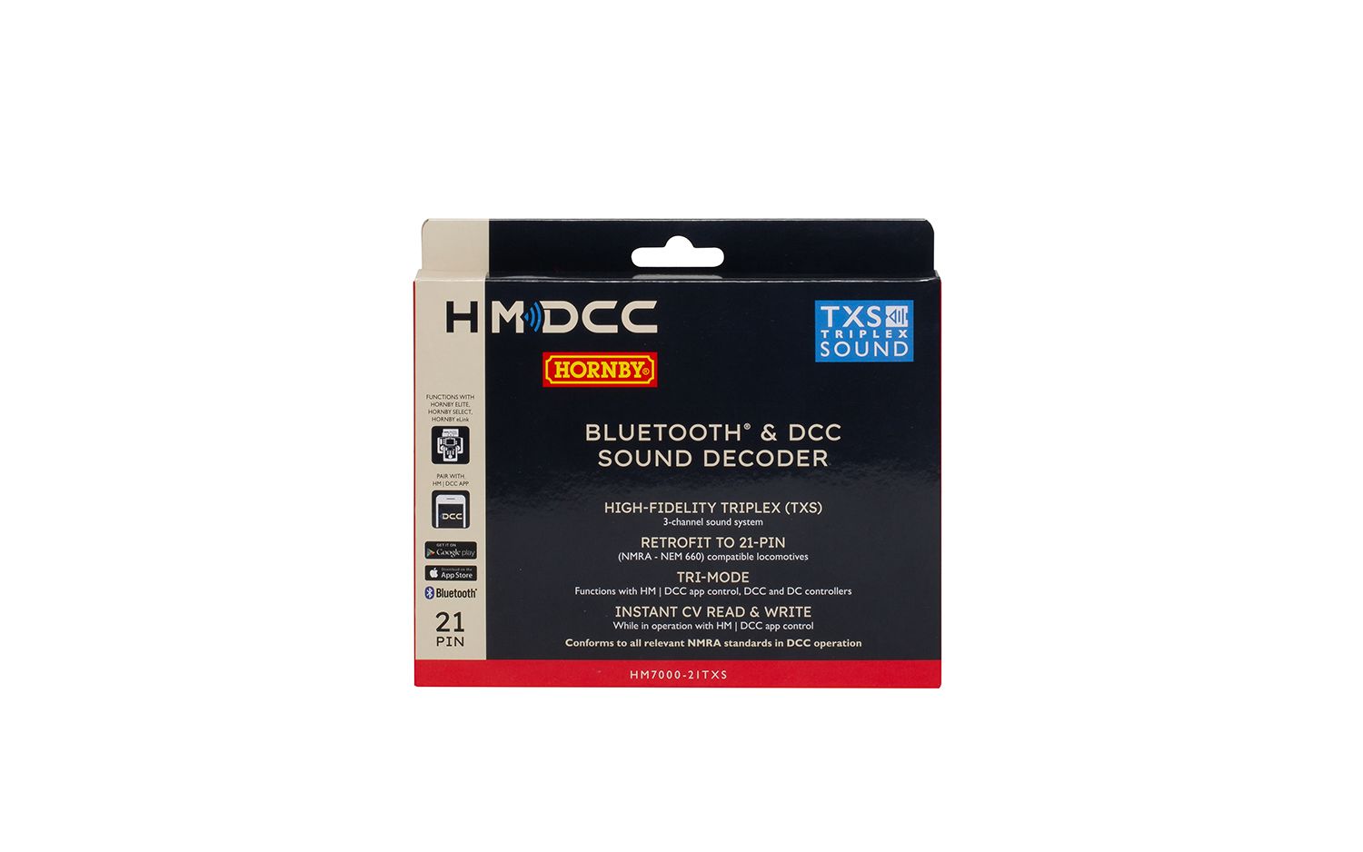 Hornby R7322 HM7000-21TXS: TXS Bluetooth® & DCC Sound Decoder (21-pin)