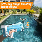 Water Gun Pistol Soaker Powerful Long Range Super Pump Kids Electric Water Gun Blue