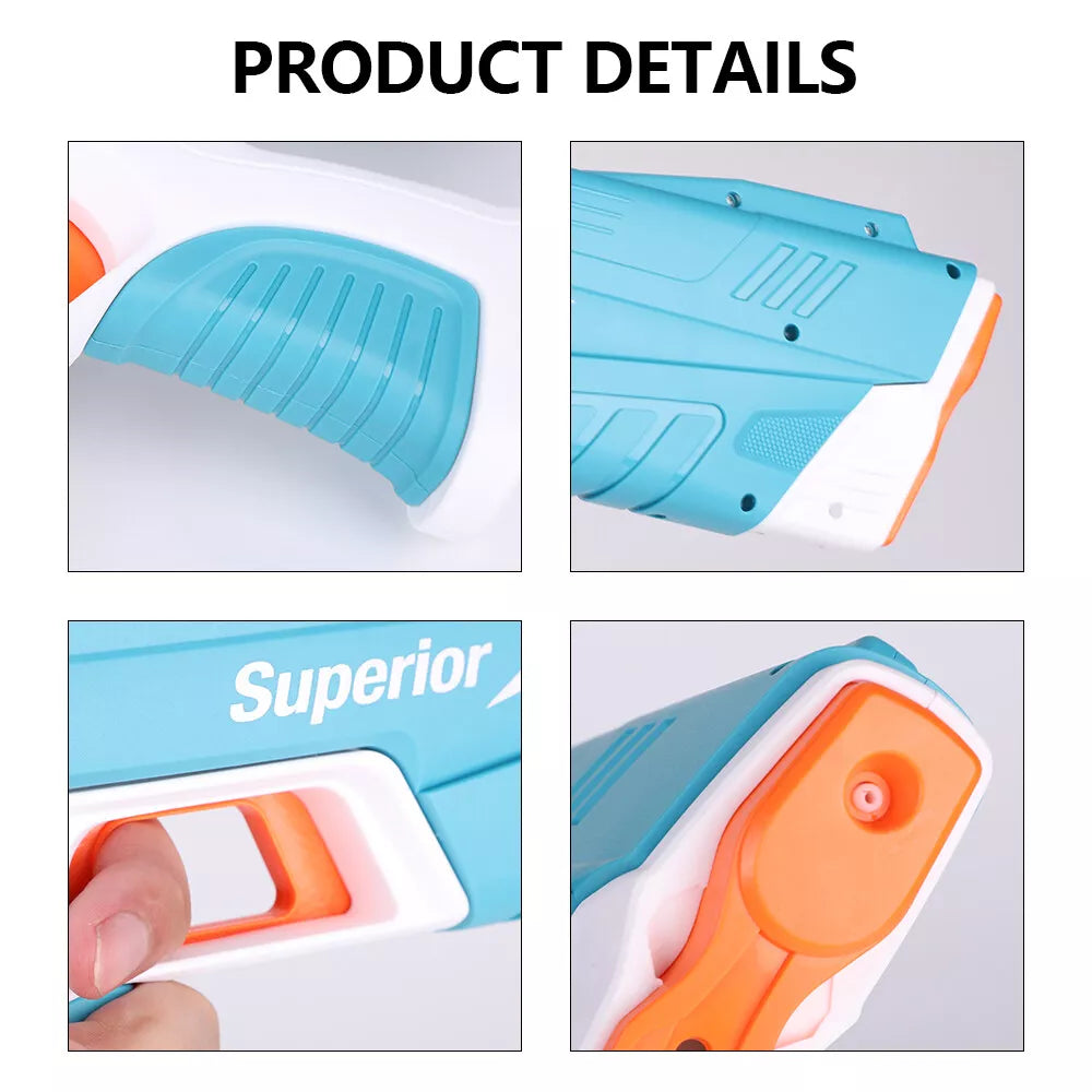 Water Gun Pistol Soaker Powerful Long Range Super Pump Kids Electric Water Gun Blue