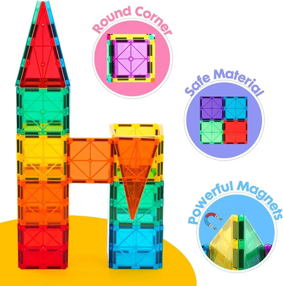 Magnetic Tiles Puzzle 100 PCS Building Set 3+