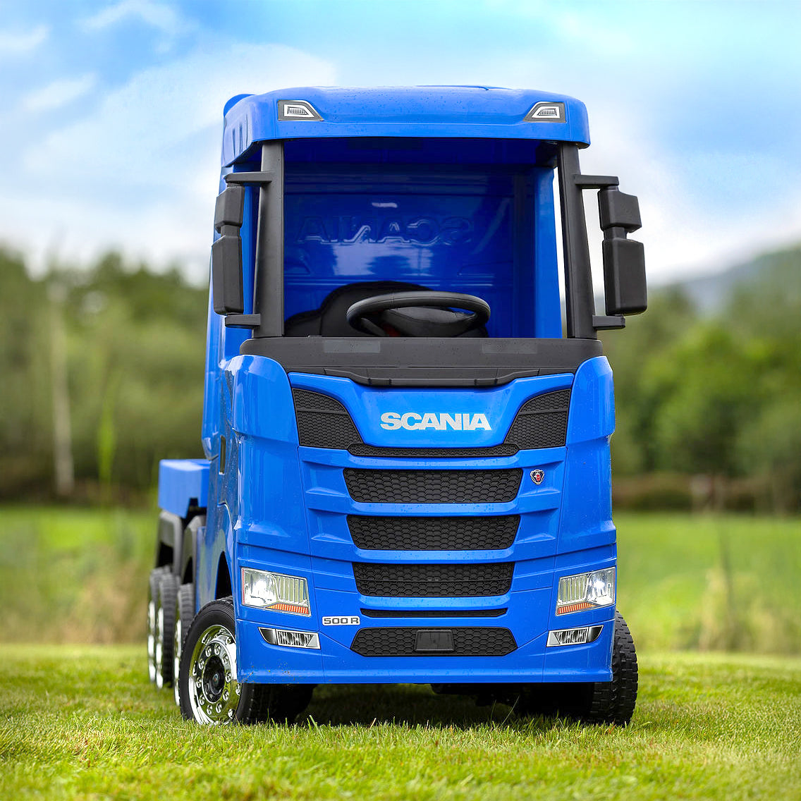 Scania Blue Ride On Truck & Trailer for Kids | 24V